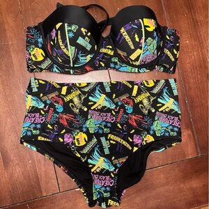 Universal Monsters Torrid Bikini Set, Top 2x bottom 1x. Nearly NWOT